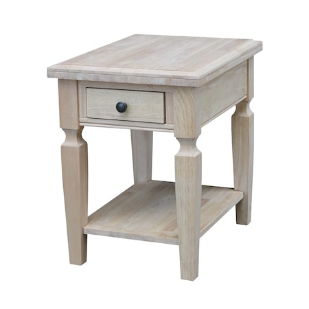 International Concepts Rectangle Vista End Table, 18 W, 24 L, 24 in H, Wood, Unfinished OT-15E
